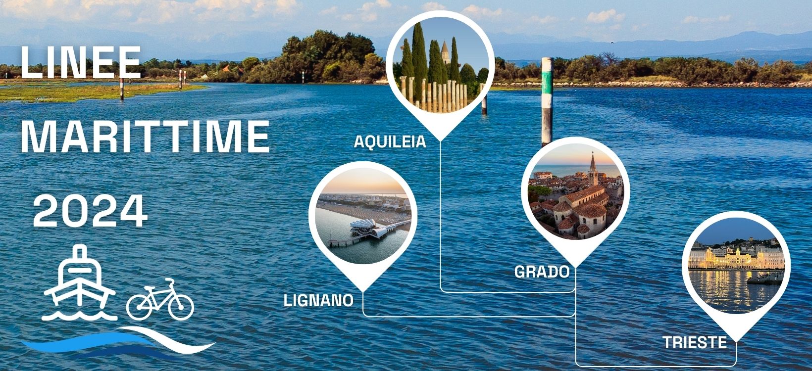 linea marittima Trieste Grado Aquileia Grado Lignano Grado