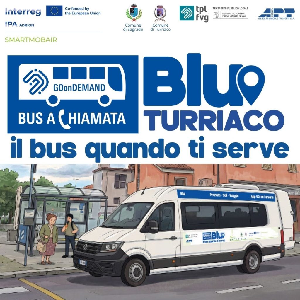 BLU, il bus quando ti serve. Il nuovo servizio a chiamata ora anche a Turriaco
